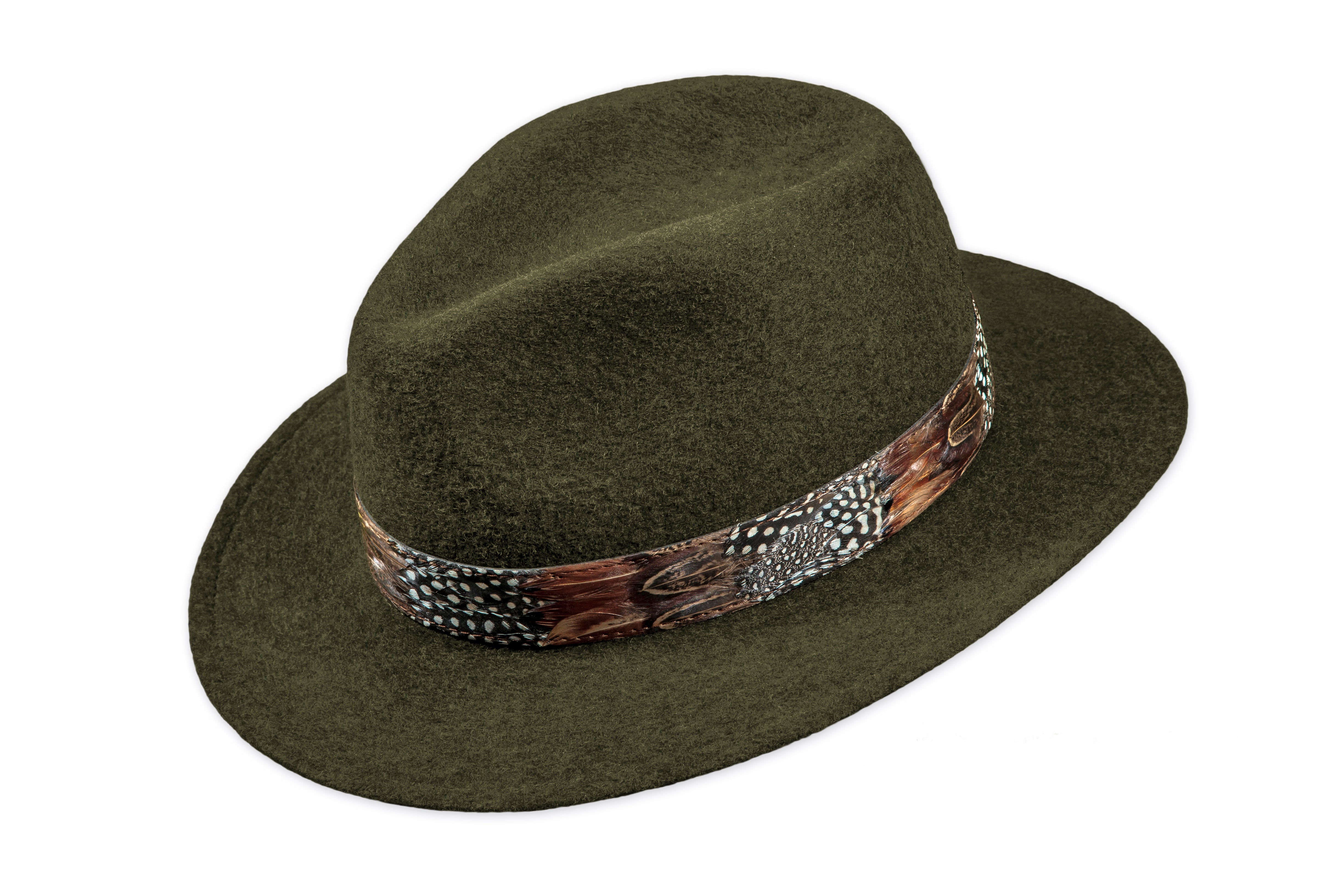 Festlicher Jagd-Hut mit Federband - E102-001
