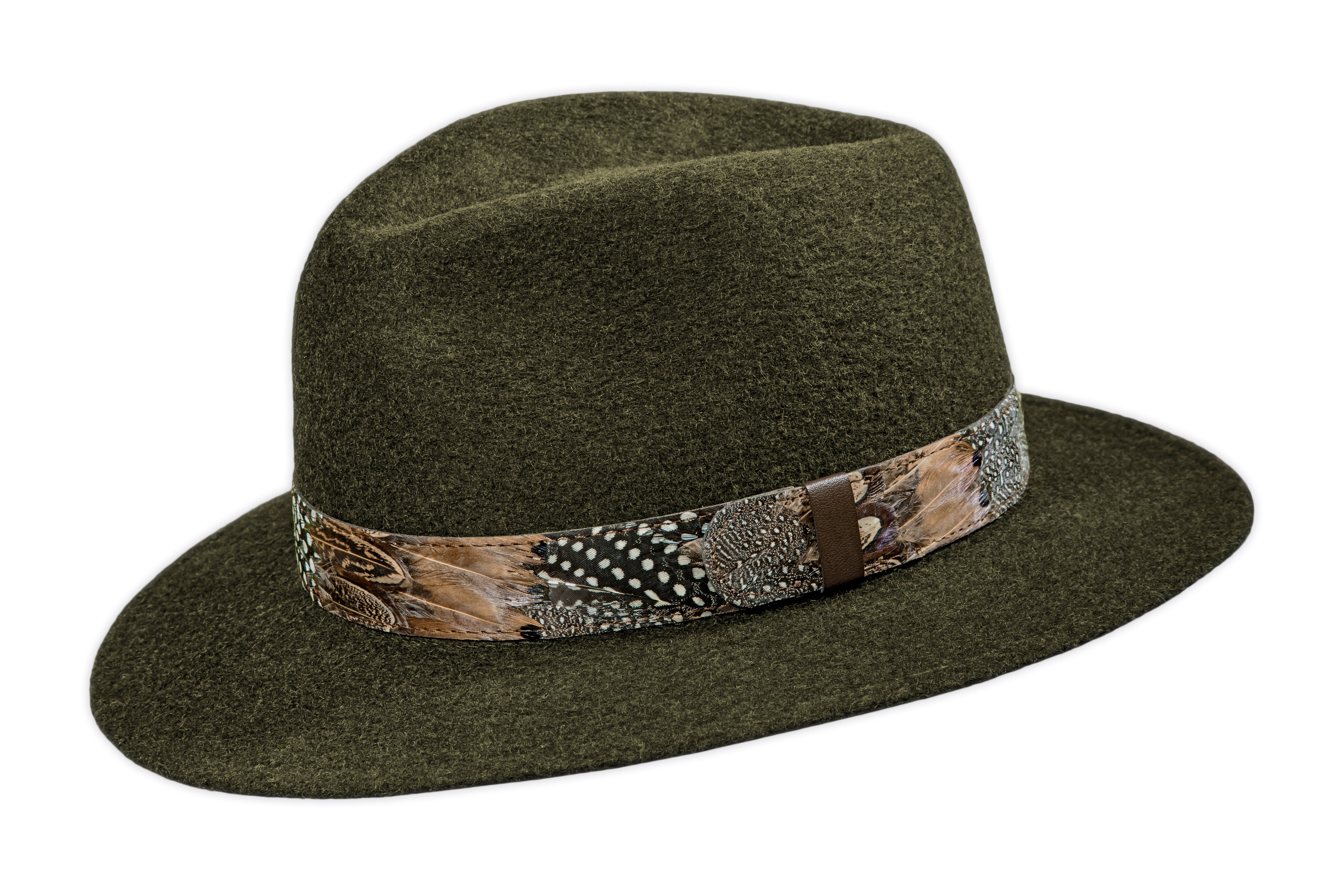 Festlicher Jagd-Hut mit Federband - E102-001