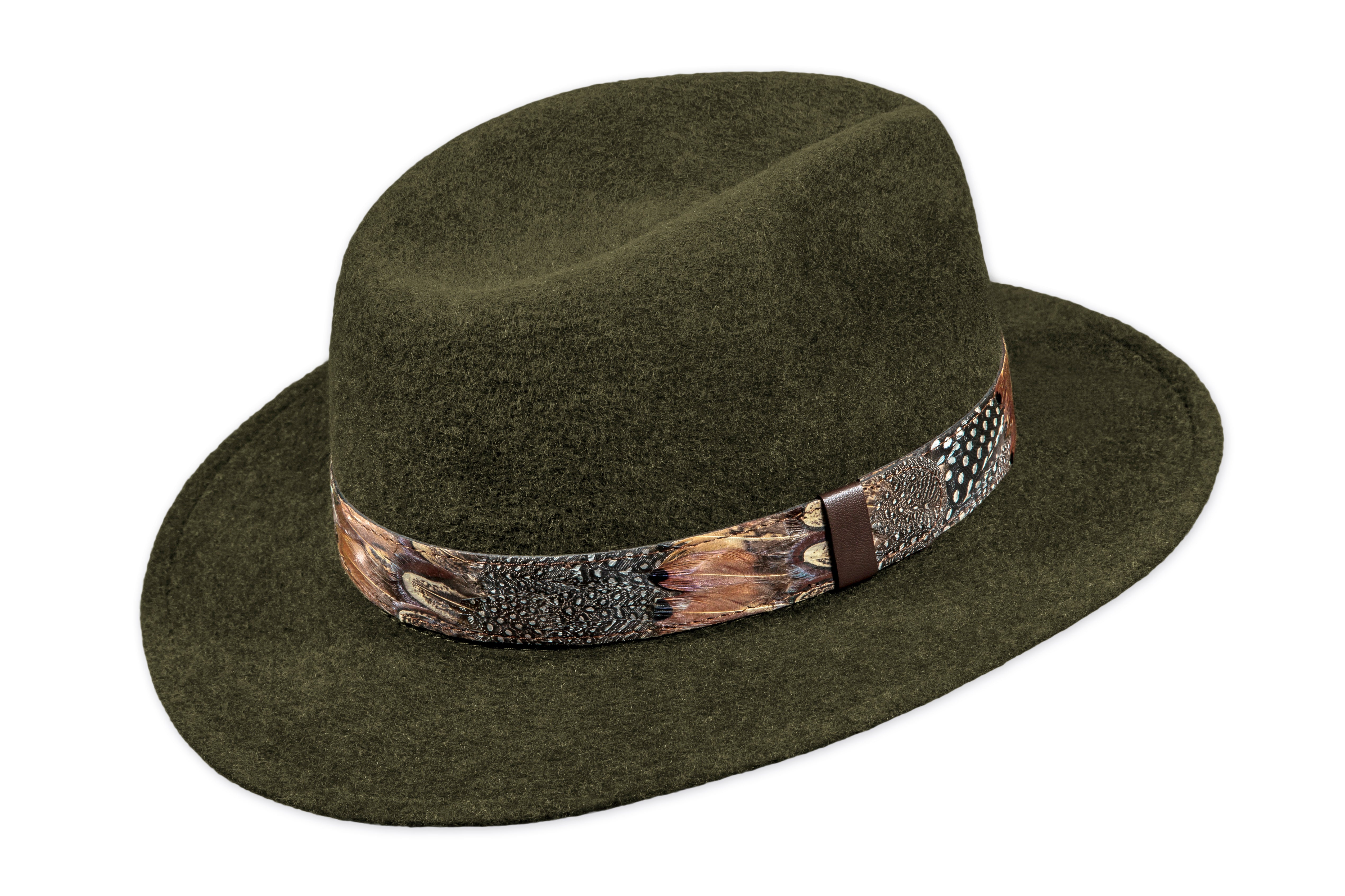 Festlicher Jagd-Hut mit Federband - E102-001