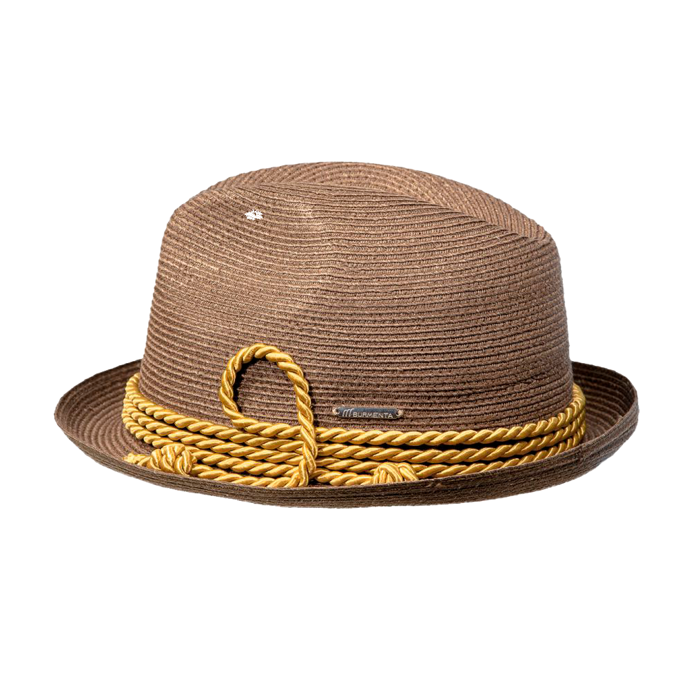 Luftiger Trilby mit goldener Seidenkordel - R354-001